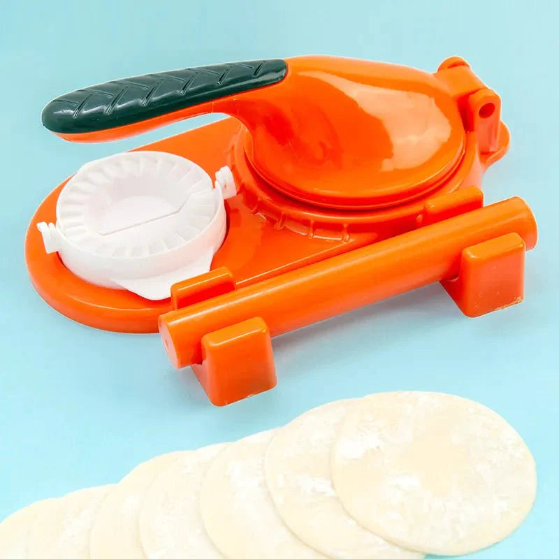 2 In 1 Dumpling Maker, Dumpling Skin Maker Dumpling Mould, Kitchen Dumpling Making Tool with Stuffing Spoon, Multi-function DIY Manual Dumpling Press Molds Set